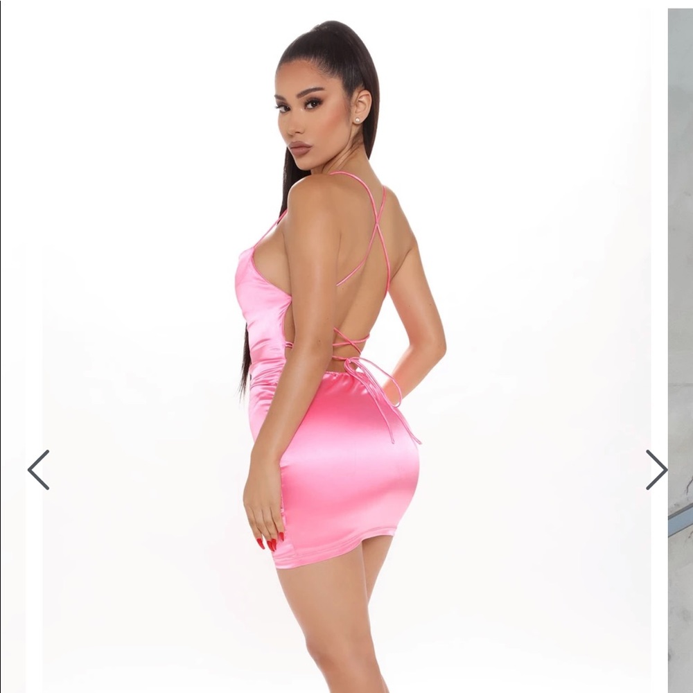 Satin Mini Pink dress